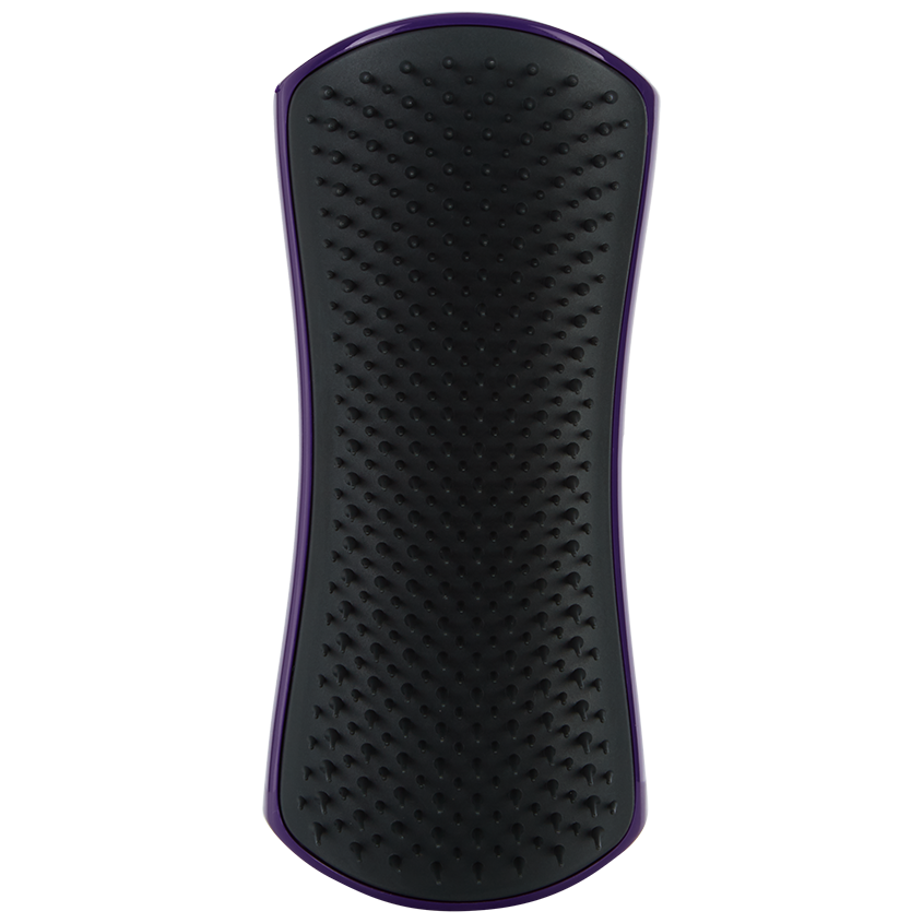 Tangle Teezer Pet Teezer Large de-shedding brush in purple and black — top-down view showing the two-tier teeth arrangement