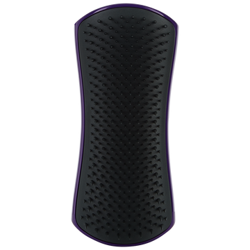 Tangle Teezer Pet Teezer Large de-shedding brush in purple and black — top-down view showing the two-tier teeth arrangement