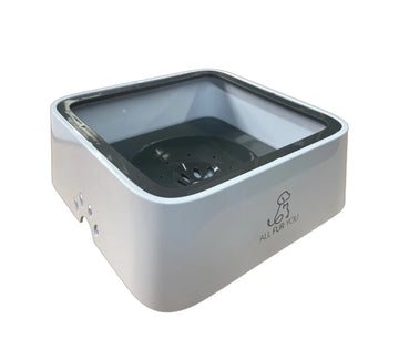 All Fur You 2lt Anti Splash Pet Dog Cat Water Bowl- Grey