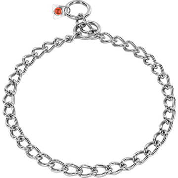 Herm Sprenger Dog Check Collar-Round Link Stainless Steel Rust Free  Chain - 3mm