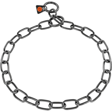 Herm Sprenger Fur Saver Black Stainless Steel 3m Short Link Check Chain Collar