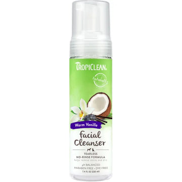 TropiClean Waterless Tearless No Rinse Facial Cleanser for Dogs & Cats - 220ml