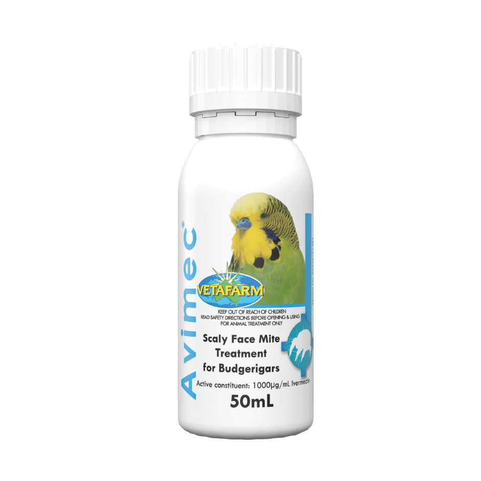 Vetafarm Avimec Scaly Face Mite Treatment for Budgies - 50ml