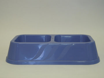 BULK BUY  Double Sided Plastic Food/Water Bowls for Dogs/Cats/Pets
