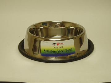 Kramar Non Skid Stainless Steel Food/Water Bowls for Dogs/Cats/Pets