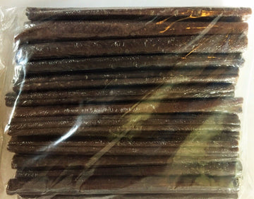 Thirty individually wrapped kangaroo sticks bundled together in a clear plastic bag