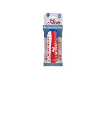 Company of Animals Pet Corrector 45g compressed-air dog training spray in retail packaging, showing the red and white aerosol can with 'Stops Barking' labelling.